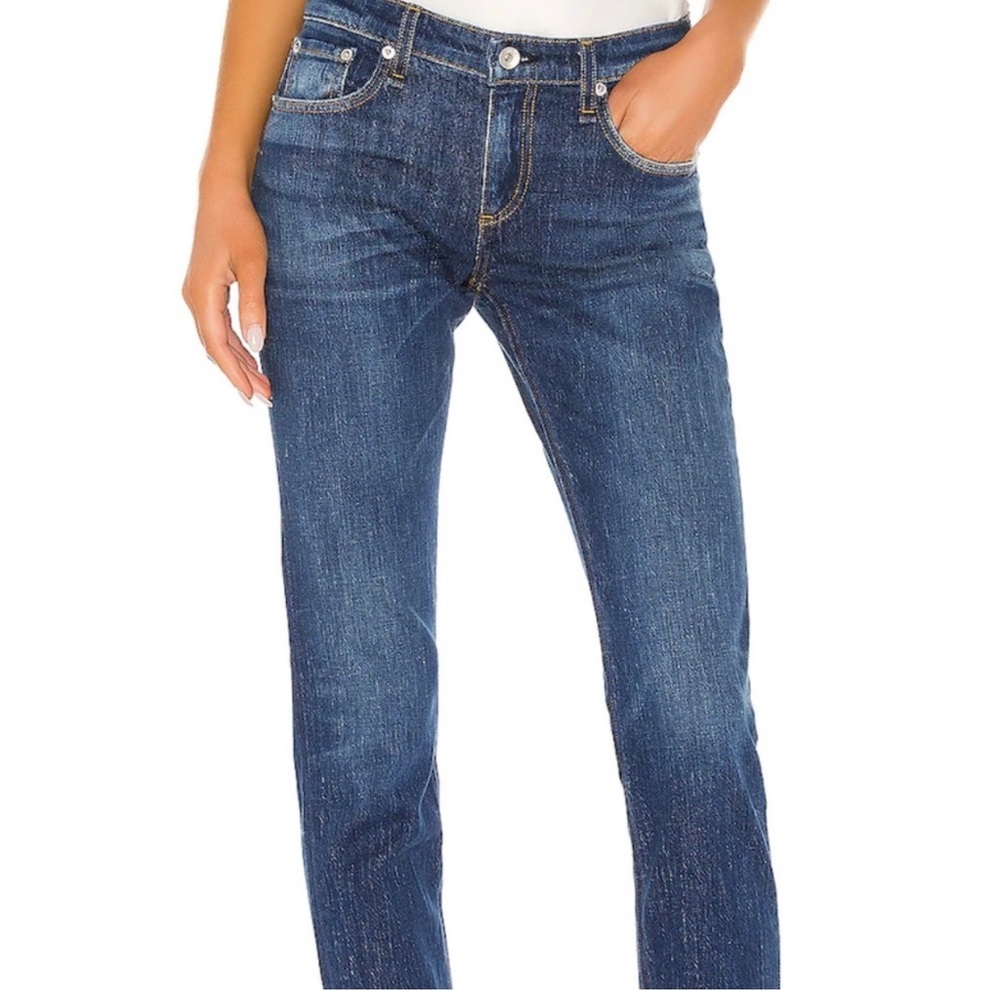 Rag & Bone Dre Low Rise Slim Boyfriend Cut Off Denim Jeans Chelsea Wash Size 26